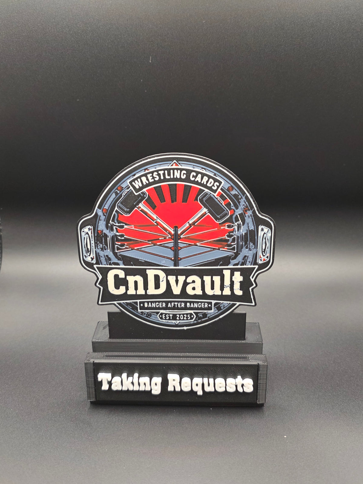Custom Card Stand With Logo and Custom NamePlate