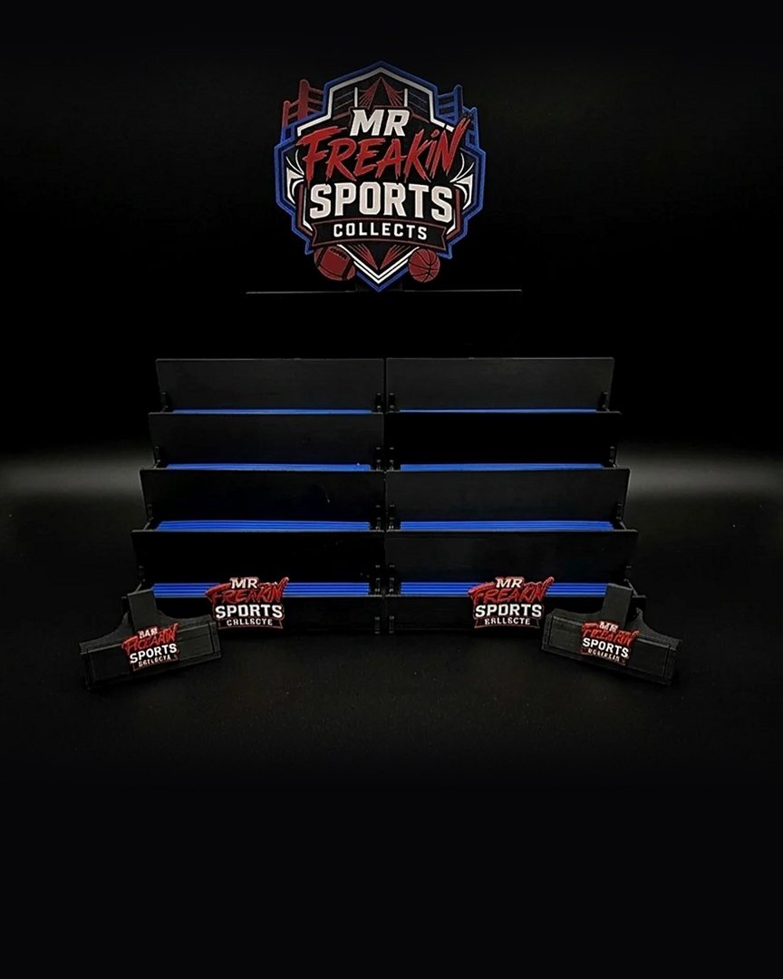 The Centerpiece – customer-built custom card display with logo topper and nameplate