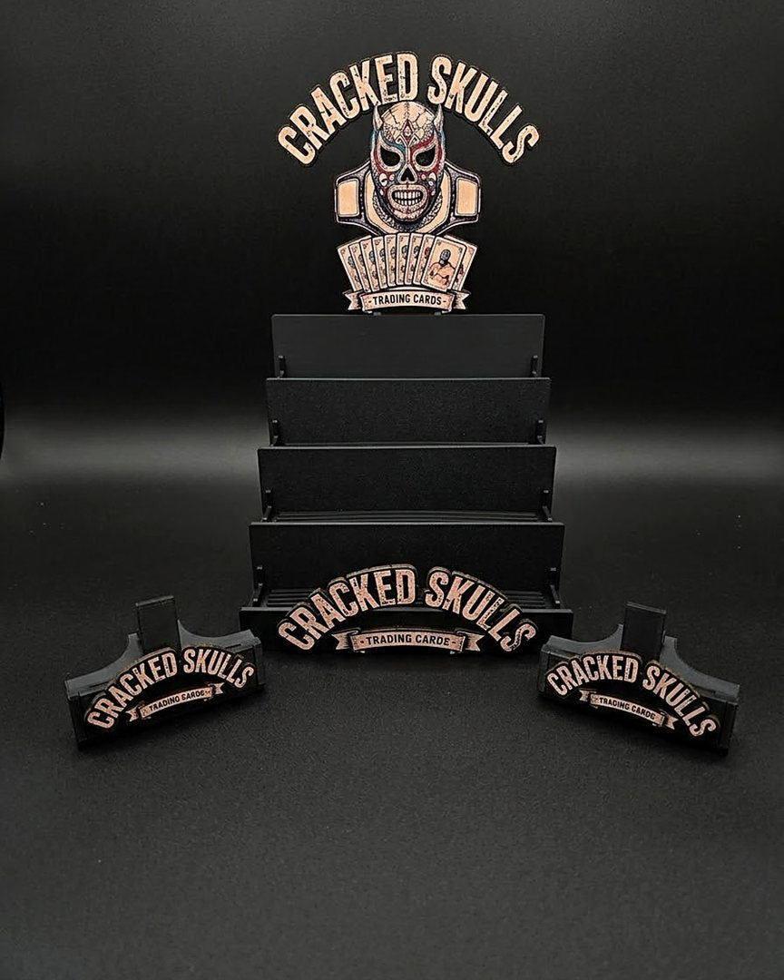 The Signature – customer-built custom card display with logo topper and nameplate